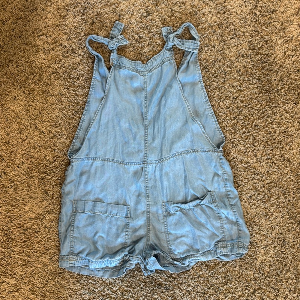 Life In Progress Denim Linen Romper
